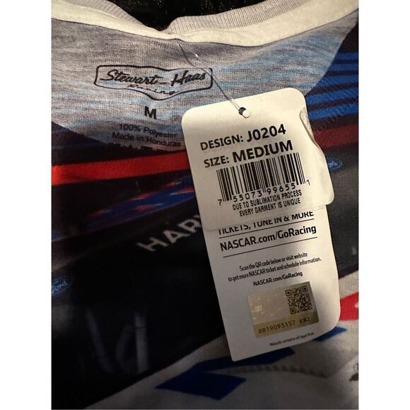 Stewart-Haas Racing Team Collection Kevin Harvick Youth Medium M White Mobil 1 S - Picture 5 of 5